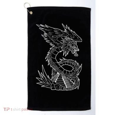 Quetzalcoatl Ancient Aztec Serpent Mayan Temple Inca Toltec Golf Towel