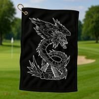 Quetzalcoatl Ancient Aztec Serpent Mayan Temple Inca Toltec Golf Towel thumb 1