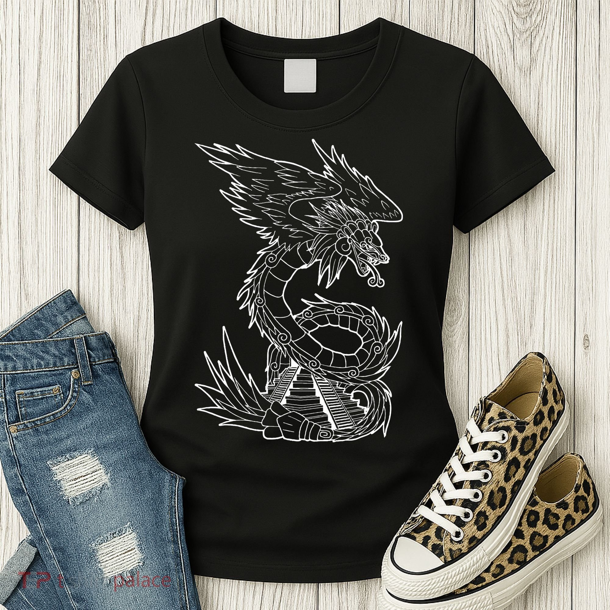 Quetzalcoatl Ancient Aztec Serpent Mayan Temple Inca Toltec Women's T-Shirt