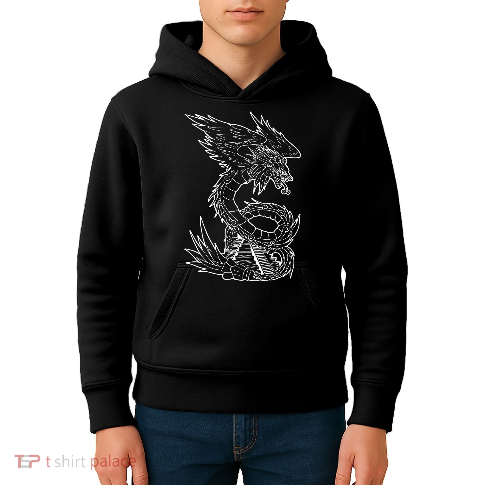 Quetzalcoatl Ancient Aztec Serpent Mayan Temple Inca Toltec Kids Hoodie