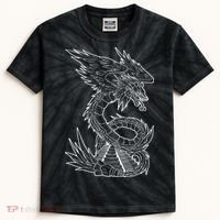Quetzalcoatl Ancient Aztec Serpent Mayan Temple Inca Toltec Kids Tie-Dye T-Shirt thumb 0
