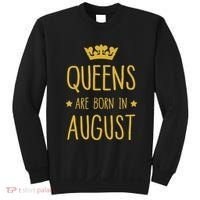 Queens Are Born In August August Birthday Sweatshirt thumb 0
