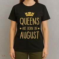 Queens Are Born In August August Birthday T-Shirt thumb 4