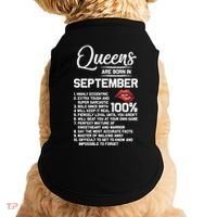 Queens Are Born In September Birthday Funny Gift Doggie Tank thumb 0
