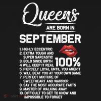 Queens Are Born In September Birthday Funny Gift Women's Hoodie thumb 2