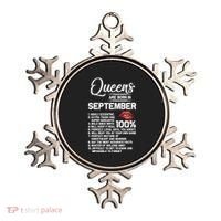 Queens Are Born In September Birthday Funny Gift Ornament thumb 0