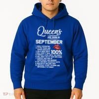 Queens Are Born In September Birthday Funny Gift Hoodie thumb 2