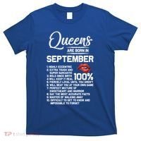 Queens Are Born In September Birthday Funny Gift T-Shirt thumb 0