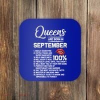 Queens Are Born In September Birthday Funny Gift Coaster thumb 0