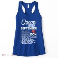 Queens Are Born In September Birthday Funny Gift Women's Tank Top thumb 0