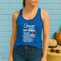 Queens Are Born In September Birthday Funny Gift Women's Tank Top thumb 2