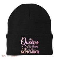 Queens Are Born In September Funny Gift September Birthday Gift Beanie thumb 0
