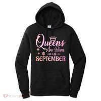 Queens Are Born In September Funny Gift September Birthday Gift Women's Hoodie thumb 0