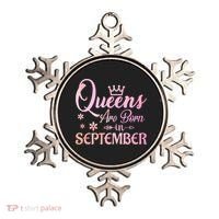 Queens Are Born In September Funny Gift September Birthday Gift Ornament thumb 0