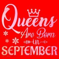 Queens Are Born In September Funny Gift September Birthday Gift Santa Hat thumb 1