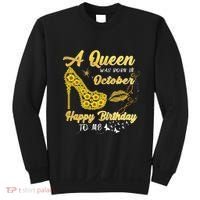 Queens Are Born In October October Birthday S For Women Sweatshirt thumb 0
