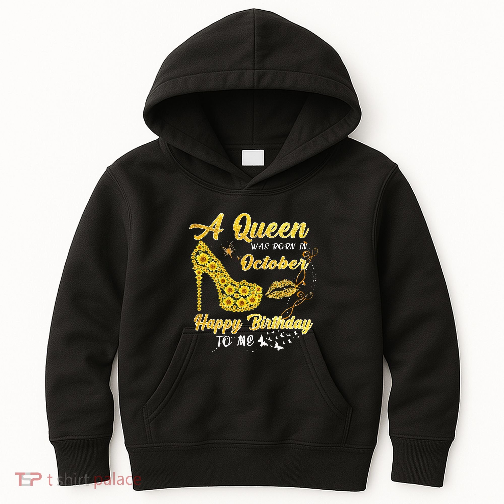 Queens Are Born In October October Birthday S For Women Kids Hoodie