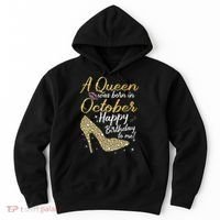 Queens Are Born In October Birthday Women Hoodie thumb 0