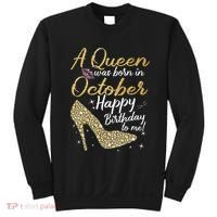 Queens Are Born In October Birthday Women Sweatshirt thumb 0