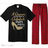 Queens Are Born In October Birthday Women Pajama Set thumb 0