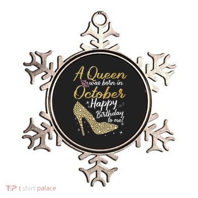 Queens Are Born In October Birthday Women Ornament