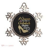 Queens Are Born In October Birthday Women Ornament thumb 0