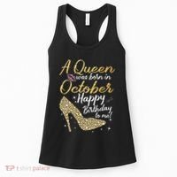 Queens Are Born In October Birthday Women Women's Tank Top thumb 0