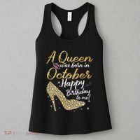 Queens Are Born In October Birthday Women Women's Tank Top thumb 3