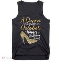 Queens Are Born In October Birthday Women Tank Top thumb 0
