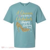 Queens Are Born In October Birthday Women Sueded Cloud Jersey T-Shirt thumb 0
