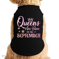 Queens Are Born In September Gift September Birthday Great Gift Doggie Tank thumb 0