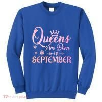 Queens Are Born In September Gift September Birthday Great Gift Sweatshirt thumb 0