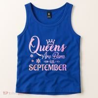 Queens Are Born In September Gift September Birthday Great Gift Tank Top thumb 2
