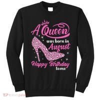 Queens Are Born In August Funny August Birthday Gift Sweatshirt thumb 0