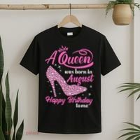 Queens Are Born In August Funny August Birthday Gift T-Shirt thumb 2
