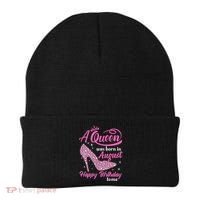 Queens Are Born In August Funny August Birthday Gift Beanie thumb 0