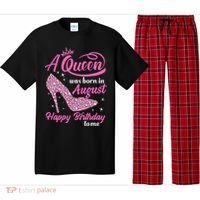 Queens Are Born In August Funny August Birthday Gift Pajama Set thumb 0