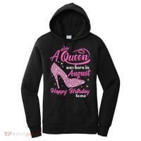 Queens Are Born In August Funny August Birthday Gift Women's Hoodie thumb 0