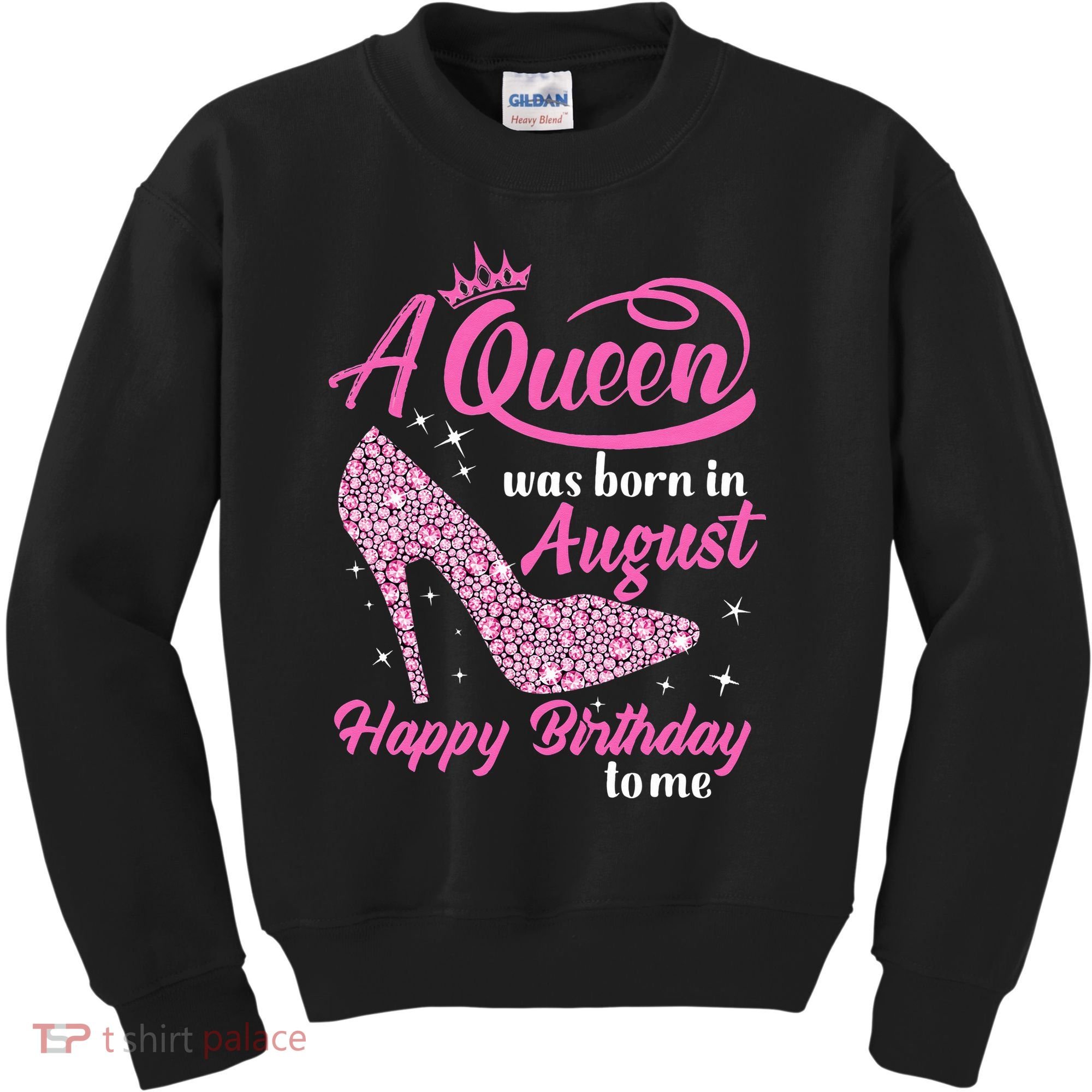 Queens Are Born In August Funny August Birthday Gift Kids Sweatshirt