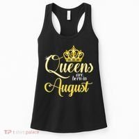 Queen Are Born In August Birthday Girl Women's Tank Top thumb 0