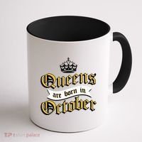 Queens Are Born In October Coffee Mug thumb 1
