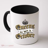 Queens Are Born In October Coffee Mug thumb 0