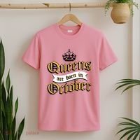 Queens Are Born In October T-Shirt thumb 2