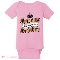 Queens Are Born In October Baby Bodysuit thumb 0