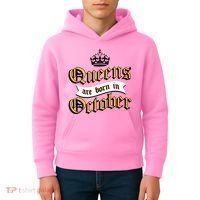 Queens Are Born In October Kids Hoodie thumb 4