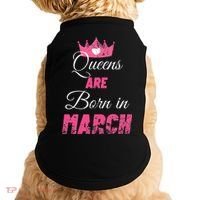 Queens Are Born In March Distressed Birthday Gift Doggie Tank thumb 0