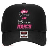 Queens Are Born In March Distressed Birthday Gift Hat thumb 0