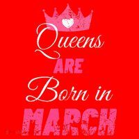 Queens Are Born In March Distressed Birthday Gift Santa Hat thumb 1