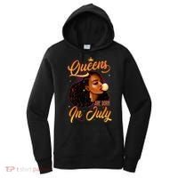 Queen Are Born In July Cancer Leo Black Women Birthday Women's Hoodie thumb 0
