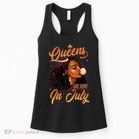 Queen Are Born In July Cancer Leo Black Women Birthday Women's Tank Top thumb 0